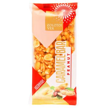 Козинак Zolotoi Vek Caramel Bar из арахиса 80г - купить, цены на Идеал - фото 1