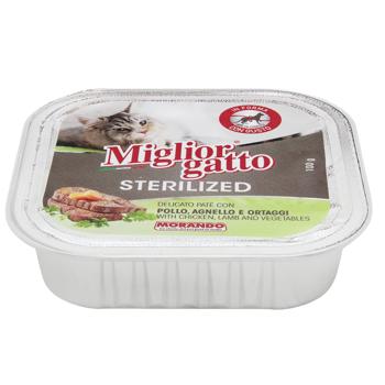 Miglior Gatto Wet Food with Chicken, Lamb and Vegetables for Sterilized Cats 100g
