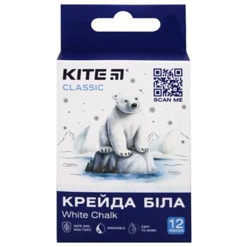 Крейда Kite Classic біла кругла 12шт