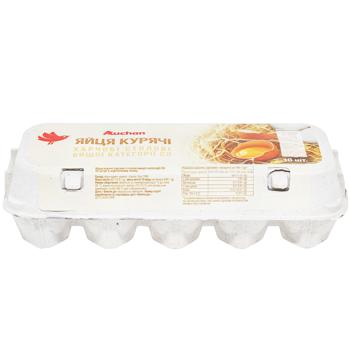 Auchan Chicken Eggs C0 10pcs - buy, prices for Auchan - photo 1