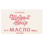 Масло Щедрый вечер Экстра сладкосливочное 82% 180г 180г