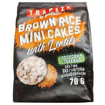 Trapeza Brown Rice Mini Cakes with Lentils 70g
