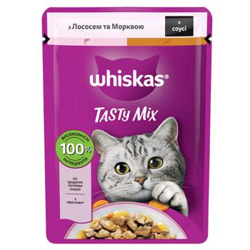 Корм вологий Whiskas Tasty Mix з лососем та морквою для котів 85г - купити, ціни на Grono - фото 1
