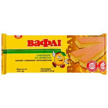 Вафли Бисквит-Шоколад Лимончик на фруктозе 130г - купить, цены на Чудо Маркет - фото 1