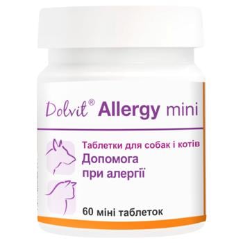 Таблетки Dolfos Dolvit Allergy Mini для кошек и собак малых пород 60шт - купить, цены на MasterZoo - фото 1