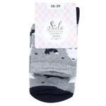 Siela Christmas Trees High Classic Terry Women's Socks s.36-39 Grey