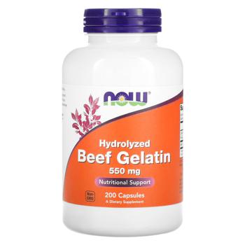 Now Foods Hydrolized Beef Gelatin 550mg 200 capsules - buy, prices for Biotus - photo 1