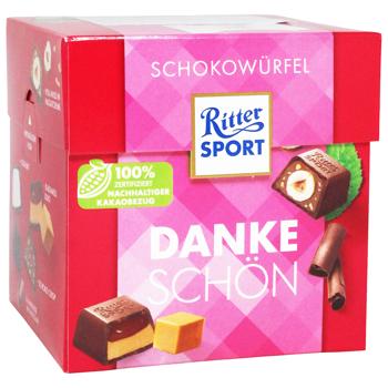 Цукерки Ritter Sport Schokowürfel Dankeschön! асорті 176г - купити, ціни на КОСМОС - фото 2