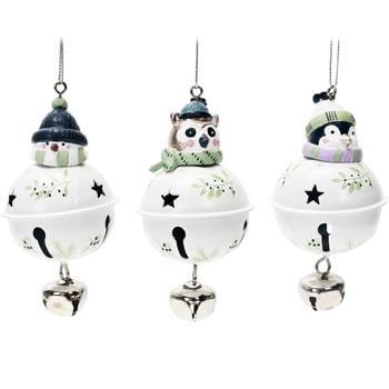 Actuel Animals with Bells Christmas Tree Decoration 5x9cm in assortment - buy, prices for Auchan - photo 1