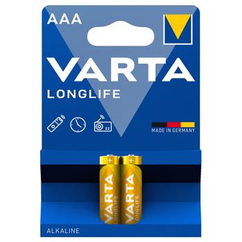 Батарейка VARTA Longlife Alkaline AАA BLI 2шт - купить, цены на КОСМОС - фото 1