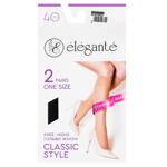 Напівпанчохи жіночі Elegante Classic Style 40 Den р.23-25 2 пари Nero
