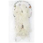 White Flowers Christmas Tree Decoration 2pcs 14cm