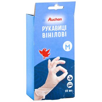 Auchan Vinyl Household Gloves Size M 10pcs - buy, prices for Auchan - photo 2