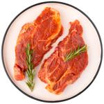 Стейк з грудинки в маринаді чорний часник охолоджений