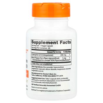 Doctor's Best CoQ10 High Absorption Coenzyme Q10 with BioPerine 200mg 60 capsules - buy, prices for Biotus - photo 2
