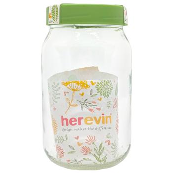 Herevin Glass Jar 1l - buy, prices for COSMOS - photo 1