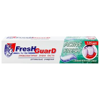 Зубна паста Fresh Guard Active Fresh з м'ятним смаком 125мл - купити, ціни на Чудо Маркет - фото 2