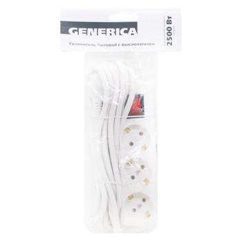 Generica Extension Cord with Switch 3 Sockets 5m