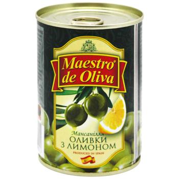 Оливки Maestro de Oliva з лимоном 280г