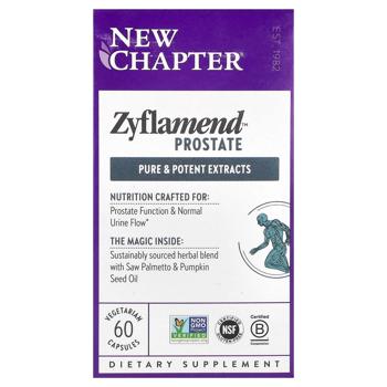 Здоровье простаты, Zyflamend Prostate, New Chapter, 60 капсул - купити, ціни на Біотус - фото 2