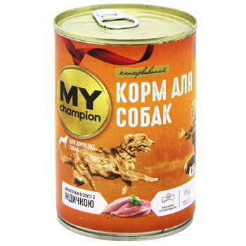My Champion Chunks in Sauce with Turkey Wet Food for Adult Dogs 415g - buy, prices for Auchan - photo 1