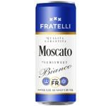 Напиток винный игристый Fratelli Moscato белый полусладкий 6-6,9% 0,33л