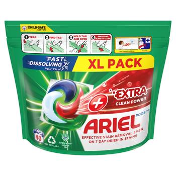 Ariel Pods+ Extra Clean Washing Capsules 40pcs - buy, prices for Auchan - photo 3