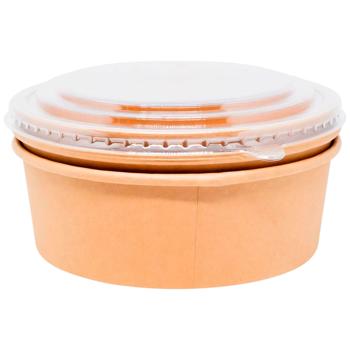 ZED Kraft Paper Bowl with Lid 18.3х16х16.5сm 3pcs - buy, prices for EKO Market - photo 1