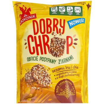 Lajkonik Dobry Chrup Cracker with Sesame, Flax and Chia Seeds 100g