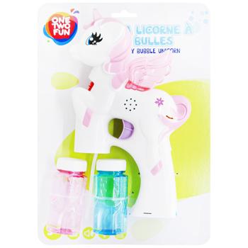 One two fun Unicorn Pistol for Soap Bubbles 120ml in assortment - buy, prices for Auchan - photo 3