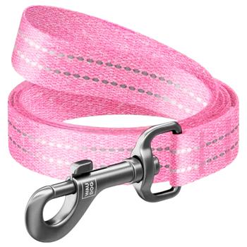 Повідець для собак Collar Waudog Re-cotton M - рожевий - купить, цены на MasterZoo - фото 1