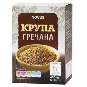 Крупа гречневая Novus 5х80г - купить, цены на NOVUS - фото 1