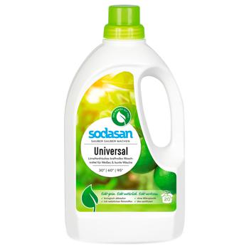 Гель для стирки Sodasan Universal Bright&White 1,5л - купить, цены на МегаМаркет - фото 1