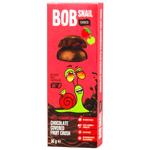Цукерки Bob Snail яблучно-полуничні в молочному шоколаді без цукру 30г