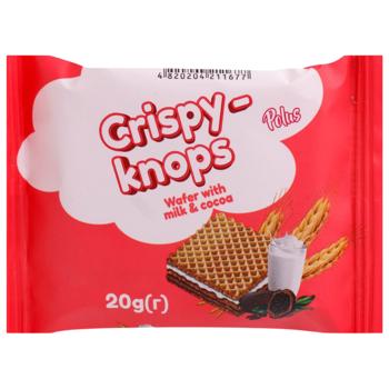 Вафлі CHOCO-KNOPS з молочною та какао начинками 20 г - купити, ціни на Епіцентр FOOD - фото 1