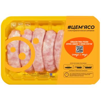 TseMiaso Minced Chicken Pork Grill Sausages with Suluguni Cheese 500g - buy, prices for METRO - photo 1