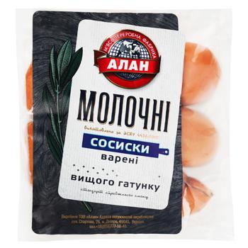 Сосиска молочные Алан Украина - купить, цены на Идеал - фото 1