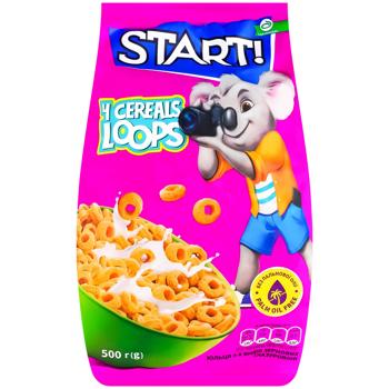 Start! 4 Cereals Loops Dry Breakfast 500g