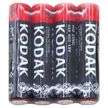 Батарейки Kodak Zinc Economy R03 ААА 4шт - купити, ціни на Чудо Маркет - фото 1