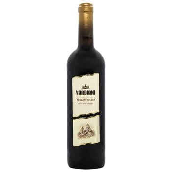 Vardiani Alazan Valley Red Semi-Sweet Wine 9-13% 0.75l - buy, prices for Auchan - photo 1