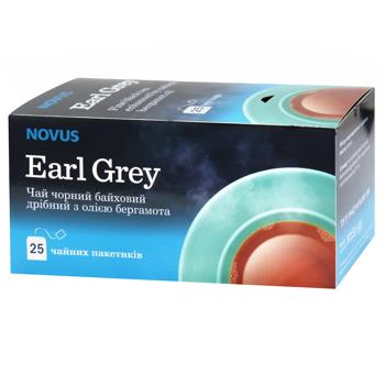 Чай чорний Novus Earl Grey з бергамотом 1,5г*25шт - купити, ціни на NOVUS - фото 1