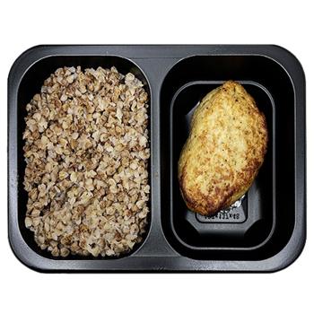 Котлета куриная с гречневой кашей 300г - купить, цены на Чудо Маркет - фото 1