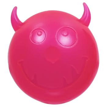 AnimAll Fun Devil Pink Dog Ball with Squeaker 65mm