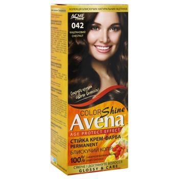 Крем-краска для волос Avena Shine Каштановый 042 - купить, цены на - фото 4