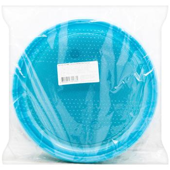 Тарелка Инпак столовая прозрачно-голубая 10шт - купить, цены на МегаМаркет - фото 1
