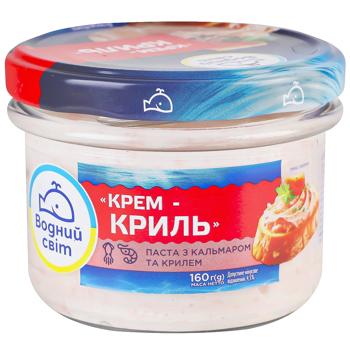 Vodnyi Svit Cream-Pasta with Squid and Krill 160g - buy, prices for Auchan - photo 1