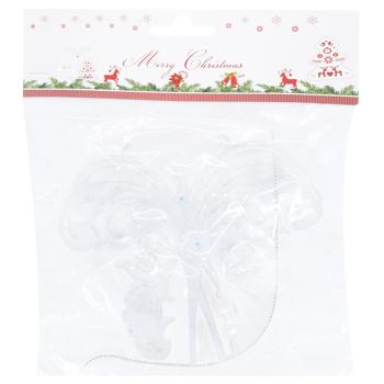 Silver Glitter Butterfly Christmas Tree Pendant 12.5*10cm - buy, prices for Tavria V - photo 1