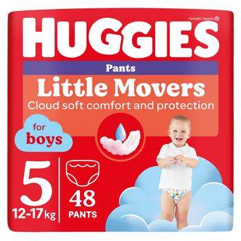 Huggies Little Movers Pants 5 Mega Panties-diapers 12-17 kg for Boys 48pcs - buy, prices for COSMOS - photo 1