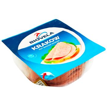 Biovela Krakow Semi Smoked Sliced Sausage 180g - buy, prices for - photo 3