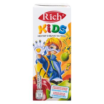 Нектар Rich Kids яблочно-грушевый с мякотью 200мл - купить, цены на Auchan - фото 2